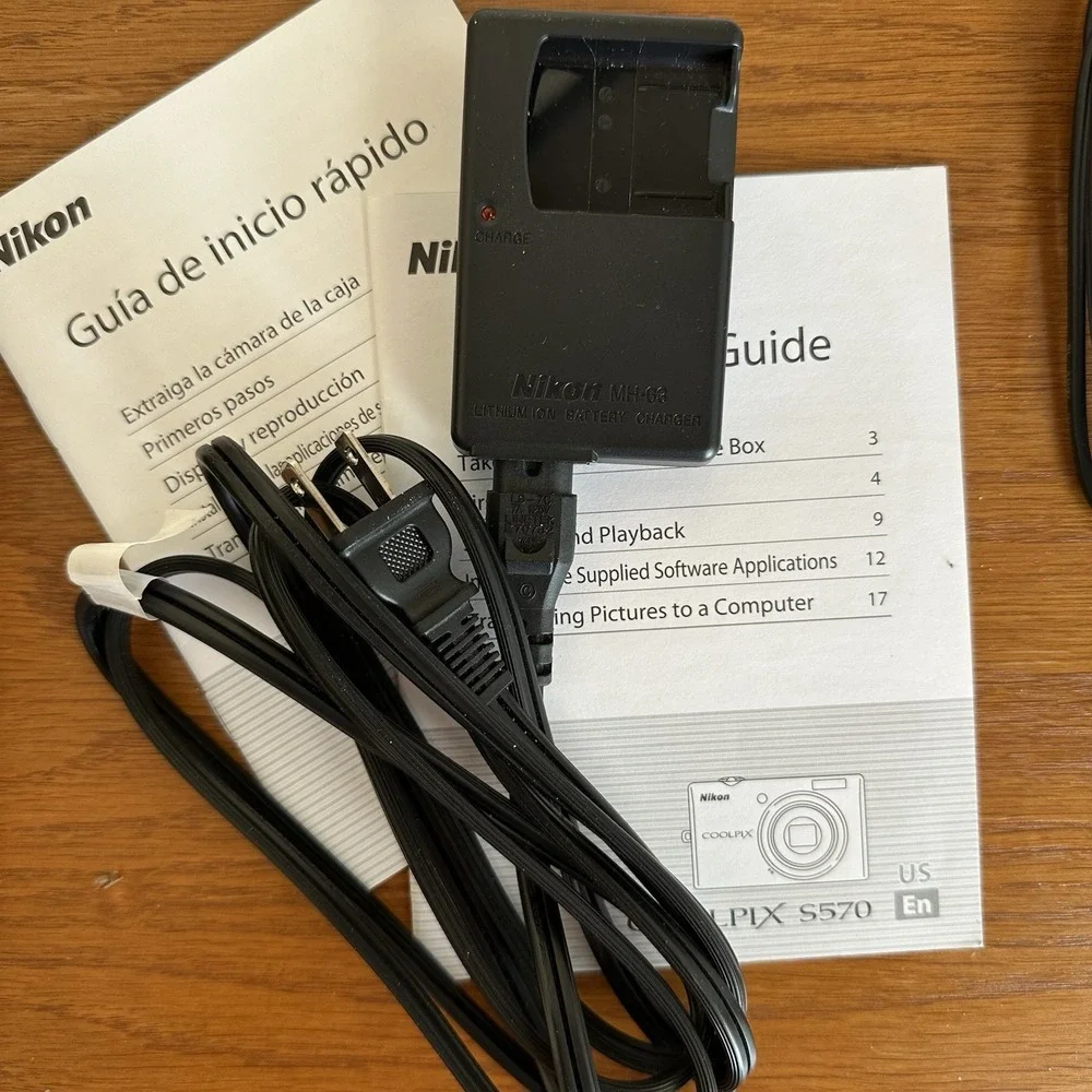 MH-63 OEM Battery Charger NIKON Coolpix S570 And Other Cords Manual Software